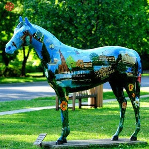 Outdoor Fiberglass Animal Life Size Horse for Sale