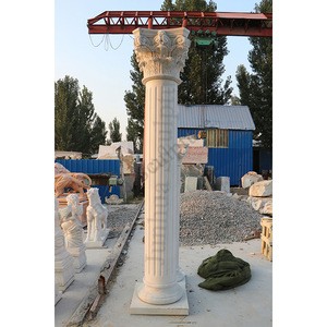 Outdoor Hand Carved Modern Stone Building Design Marble Pillar