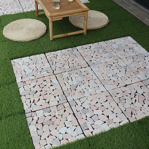 Buy Outdoor Natural Garden Stone Floor Tiles Light Color Diy Floor ...