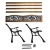 Import Outdoor Patio Wooden Bench Chair K/D with PVC backrest from China