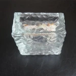 Outdoor Solar brick Light Crystal Glass Ice Deck lamp 4LED Garden Lights 10x10x5CM