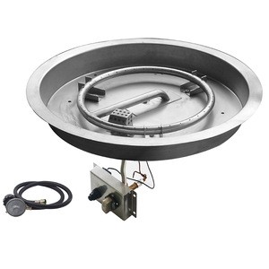 Outdoor Stainless Steel Gas Fire Pit Ring Burner And Pan Kit