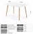 Import Painted MDF board and solid beech wood legs 120*80 cm Rectangle Dining Table dining table white from China