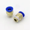PC Type 4-16mm 1/8 1/4 3/8 1/2 M5 BSPT Thread Blue Quick Push In Air Straight Joint Brass Plastic Male Tube Pneumatic Fittings