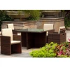 PE Wicker garden furniture cube set / rattan dining table chair outdoor