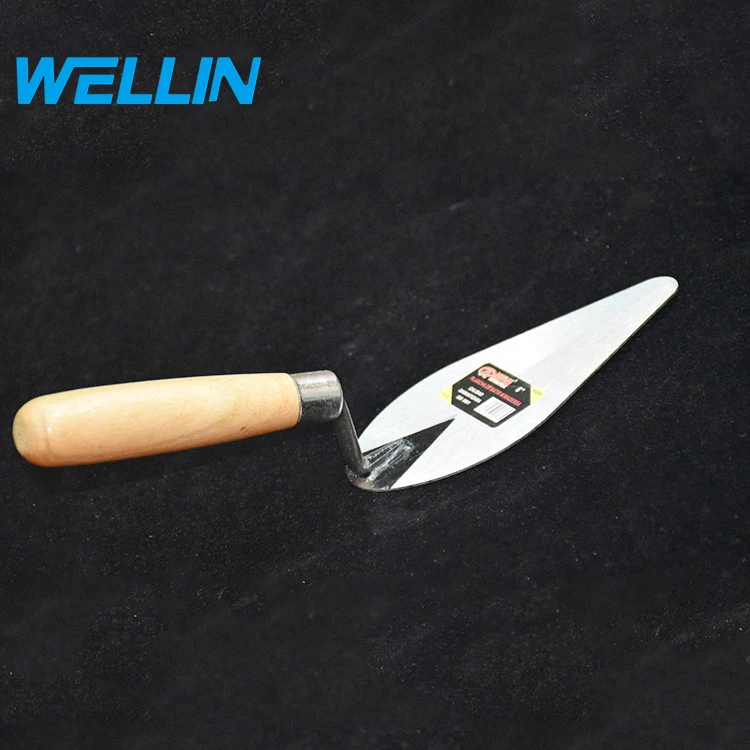 Peach-shaped Hand Tools 6&#39;&#39; Forged Bricklaying Trowel With Plastic Handle