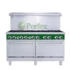 perfex gas 10 burner cooking range with standard oven commercial kitchen gas stoves