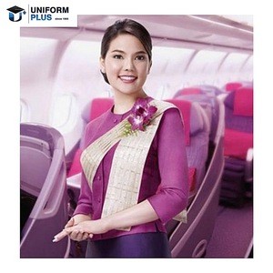 Picture Customize for sale Thai airways  airline stewardess costume dress shirt