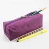 Plain Purple Zipper Pen Case Cosmetic Makeup Pouch School Pencil Bag