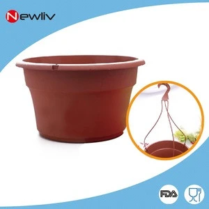 Plastic Flower Pot Planter with Removable Hanger garden pots cheap plant pot