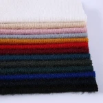 Popular textiles women garment rib dyed knit spun knitted polyester fabric