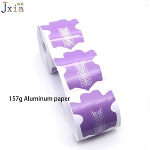 Private Label Supported 300pcs per Roll 157g Aluminum Paper Sticky Long Nail forms