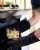 Import Professional Heat Resistant Kitchen Gloves With Quilted Cotton Lining Black Silicone Oven Mitts from China