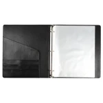 Professional Letter Size A4 Business File Holder PU Leather 3 Ring Binder Padfolio Case Executive Folder