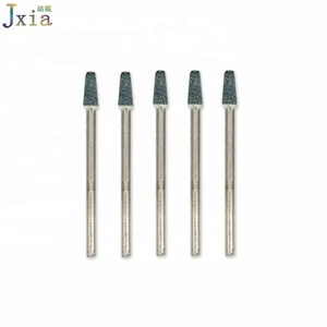 Professional Round Cones Cutter Grinding Head Nail Manicure Electric Machine Drill Bits with Wheel Metal Shank