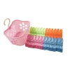 Promotion Plastic Clips Clothes Pegs With Baskets