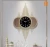 Import Promotional decorative gold and black luxury wall clock for home from China