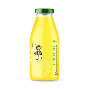 Qualified Manufacturer from Vietnam Not From Concentrate 280 ml Glass Bottle Pineapple Fruit Juice