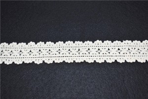 Quality white milk yarn chemical textile materials water soluble lace trim for garment accessories