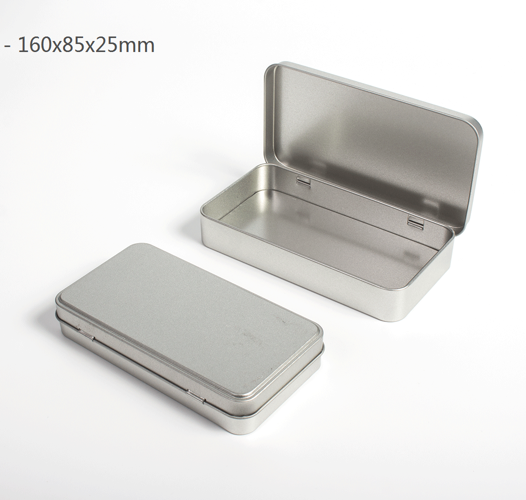 Steel Packing Box Buy Rectangular Tins Plain Hinged Metal Packing Box Matte Black Tin ...