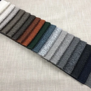Recycle yarns boucle soft sherpa fabric fleece in stock living room polyester wholesale chenille fabric sofa chenille textile