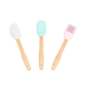 Resistant flexible colorful baking pastry cake tools set non stick silicone spatula