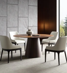 Restaurant furniture sets round wooden table 4 sillas
