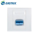 RJ45 86*86 Network Wall Switch Fiber Optic  Faceplate