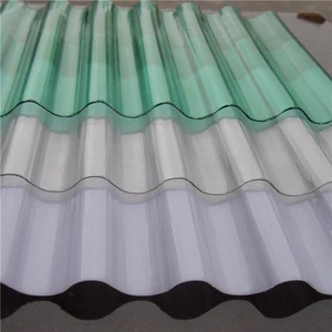roofing material 1mm fireproof uv treated polycarbonate corrugated sheet