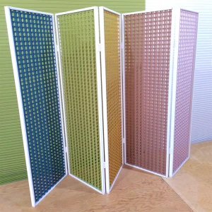 Room Dividers Woven Polyester Fabric Folding Screen Aluminum Track Quantity Customizable Factory direct