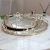 Round gold decoration coffee table metal frame mirror tray
