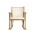 Import Rowan wood solid wood frame high resilience sponge linen fabric environmental protection paint chaise lounge chair from China