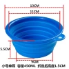 RS392 Printable LOGO TPE pet bowl Outdoor portable folding silicone pet bowl