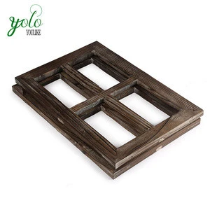 Rustic Wall Decor Window Barnwood Frames Decoration for Home or Outdoor