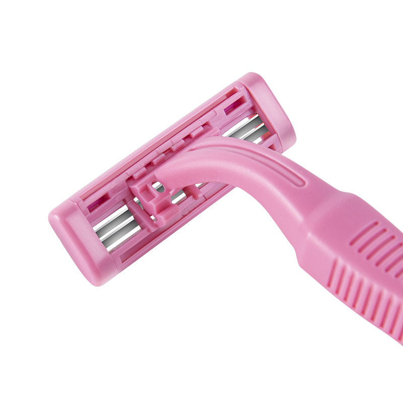 Pink Lock Blade Razor Buy Safety Women Razor Disposable Twin Blades Pink Plastic Handle With ...