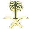 Saudi VIP Customer Custom Vinyl printing Sample Saudi Arabia Coconut Tree Badge Enamel Country Flag Epoxy Enamel Pin