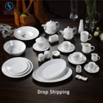 Savall HoReCa 32pc porcelain dinner set ceramic dinnerware set crockery bone china dinnerware set for star hotel restaurant