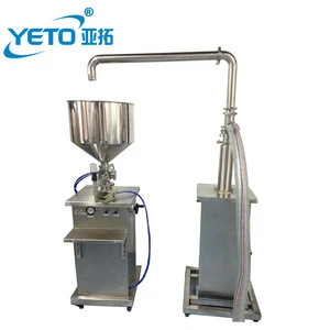semi automatic Vertical Piston cosmetic Cream filler,pneumatic tomato paste filling machine