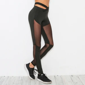 Sexy Mesh Joint Leggings Yoga Pants for Running Fitness Women Fitness Hips Push Up Leggings Breathable Running Tights Sportswear