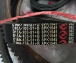 shanghai machinery engine parts D16A-106-51+B fan belt 8PK1545