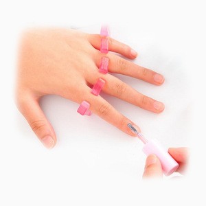 Silicone Soft Form Toe Separator / Finger Spacer For Manicure Pedicure Nail Tool Flexible Soft Silica Random Color