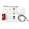 Silver bathroom shower hot and cold shower mixer in wall mounted rain concealed shower set