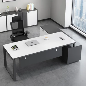 Simple modern fashion office desk and chair combination of the latest design with lockers boss manager desk