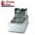 Import single tank single basket With temperature limited protection device Electric table top mini deep fryer from China