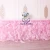 Import SK010Q baby shower birthday party ready to ship wedding champagne organza curly willow bridal table skirt from China