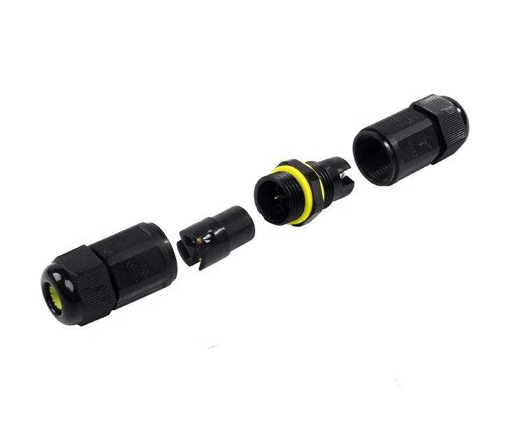 Slocable CE certified PA66 Nylon underground electric IP68 waterproof screw type cable connector 2pin