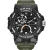 Import SMAEL 8011 Men&#x27;s Watches Army Green Sport Watch With 50M Waterproof Dual Time Alarm Clock from China