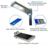 Smart all-in-one 100w solar street light integrated with pillar and storage lithium battery
