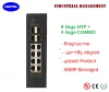 SNMP managed INDUSTRIAL 12 port ethernet gigabit network switch 8 port GE UTP + 4 Port SFP Combo 10/100/1000