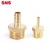 Import SNS BG Series pneumatic brass male thread reducing straight adapter connector air hose barbed tail pipe fitting from China